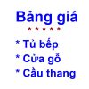 bàng giá tủ bếp cửa gỗ cầu thang gỗ