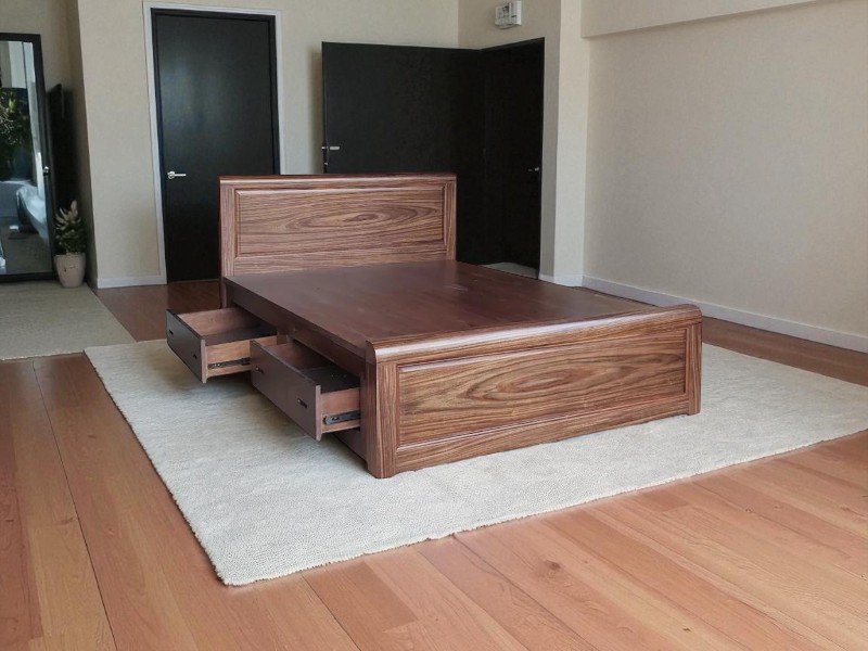 Giường ngủ thông minh có ngăn kéo tích hợp tiết kiệm không gian cho căn hộ TP.HCM