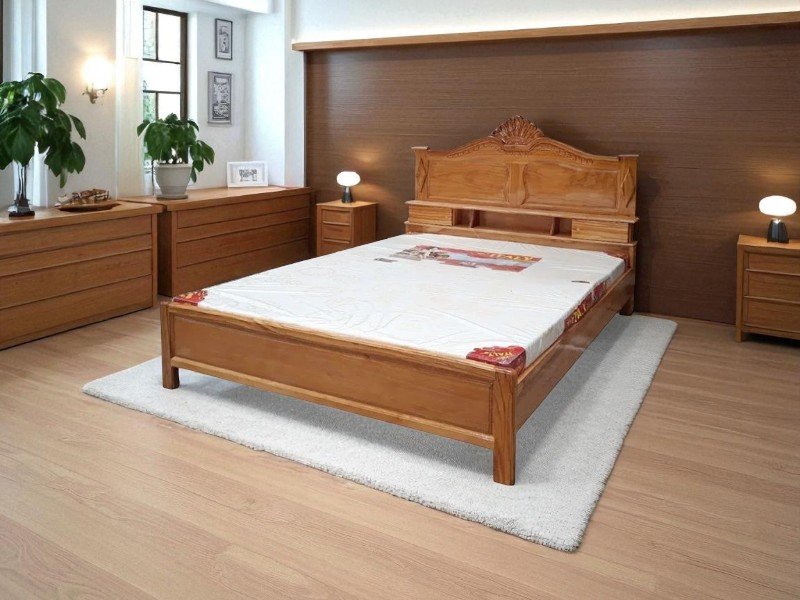 Giường ngủ cao cấp bằng gỗ gõ đỏ tự nhiên tại TP.HCM sang trọng bền chắc