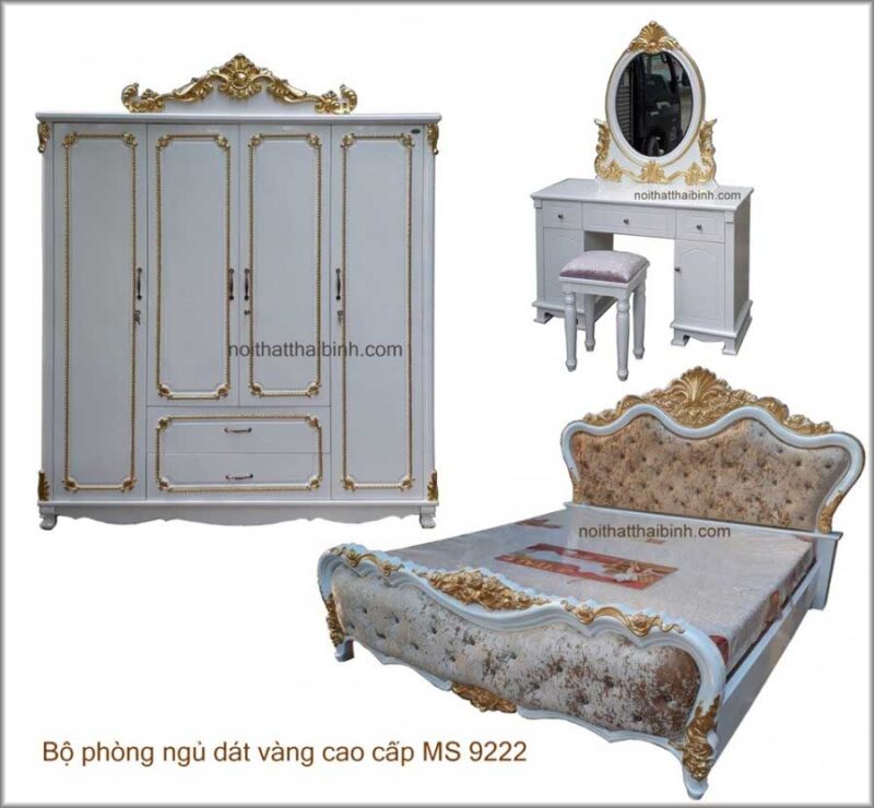Bộ phòng ngủ dát vàng 9222
