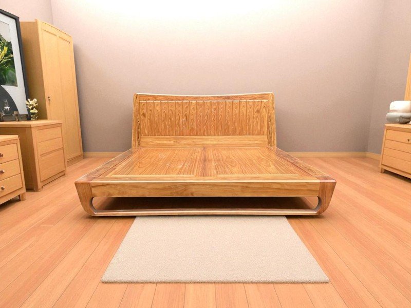 Giường gỗ tự nhiên cao cấp
