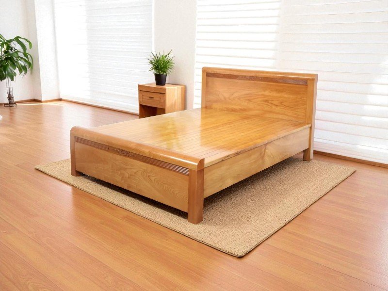 Giường cao cấp gỗ hương đá tự nhiên kiểu tân cổ điển cho phòng ngủ