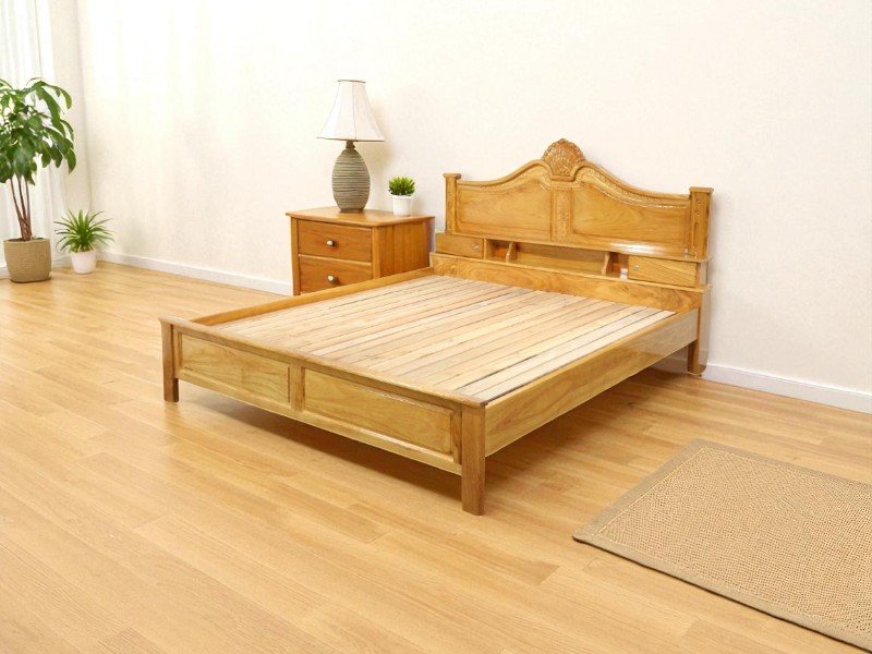 Giường cao cấp gỗ gõ đỏ chạm khắc tinh xảo phong cách cổ điển sang trọng