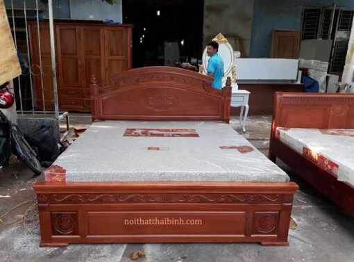Giường gỗ tự nhiên MS 9248 Giá bán = 14.500.000 đ - Tặng 1 tấm nệm cao su non American - Ảnh 3