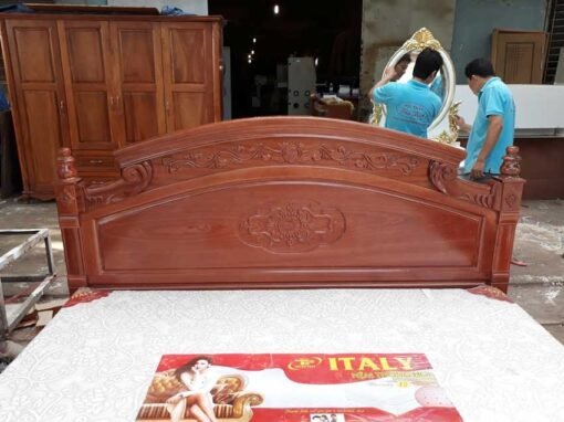 Giường gỗ tự nhiên MS 9248 Giá bán = 14.500.000 đ - Tặng 1 tấm nệm cao su non American - Ảnh 4