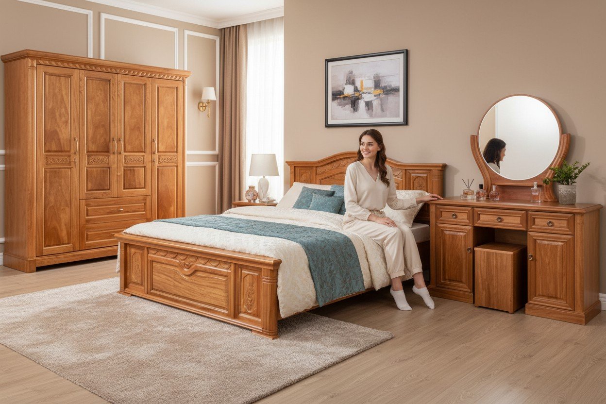 combo giường tủ phòng ngủ