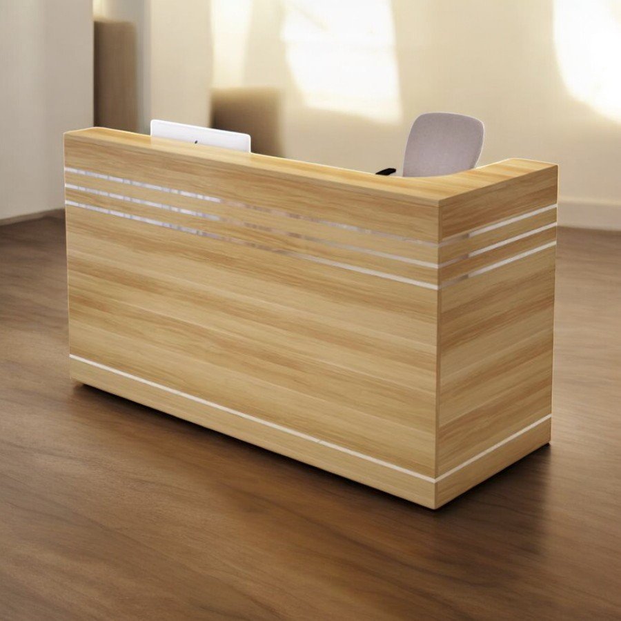 Quầy lễ tân cong sang trọng - bàn tiếp tân đẹp cho khách sạn