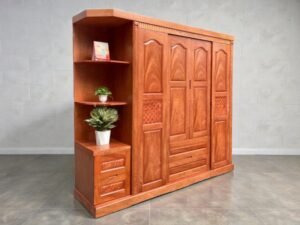 ủ quần áo bằng gỗ xoan đào 4 cánh đẹp hiện đại giá rẻ tại Thái Bình