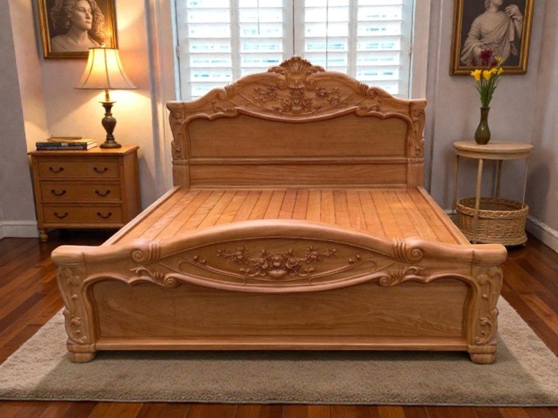 Giường gỗ tự nhiên TPHCM