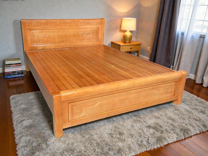 Giường gỗ công nghiệp