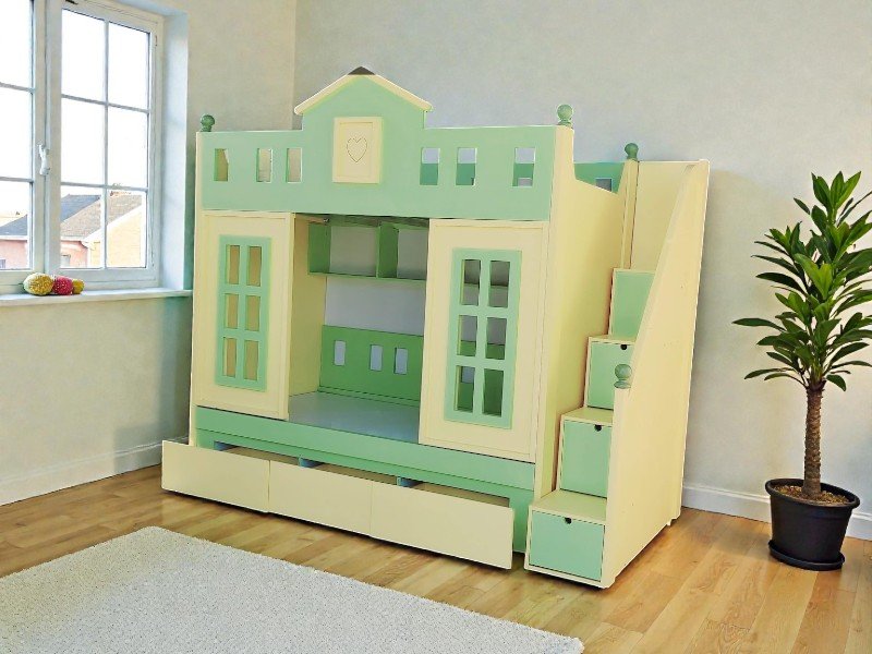 Giường tầng gỗ lựa chọn tối ưu cho không gian nhỏ 2025 19 Giường tầng gỗ công nghiệp