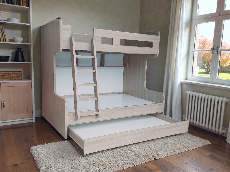 Giường tầng gỗ lựa chọn tối ưu cho không gian nhỏ 2025 16 Giường tầng gỗ tự nhiên