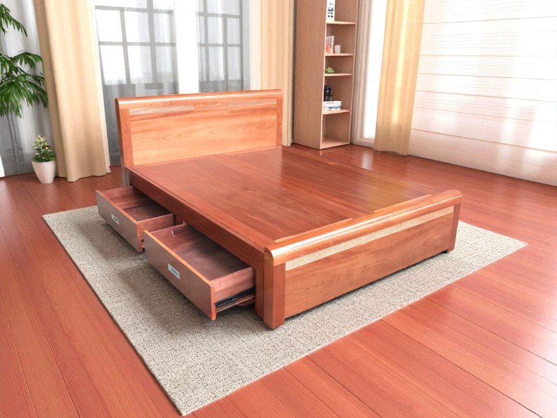 Mẫu Giường Gỗ Đẹp - Top 50+ Thiết Kế Sang Trọng Cho Phòng Ngủ 2025 19 Giường gỗ cao cấp