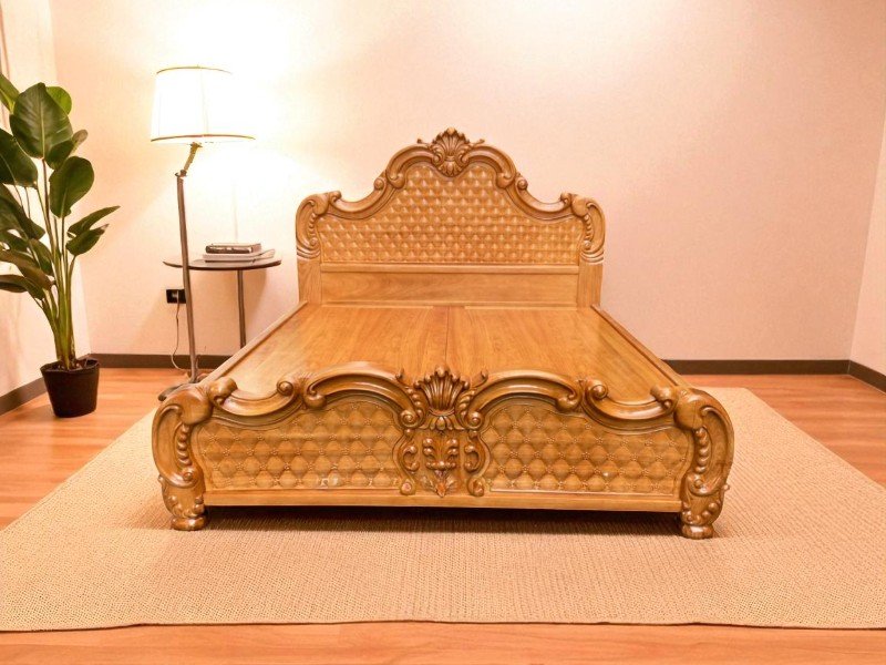 Giường gỗ tự nhiên