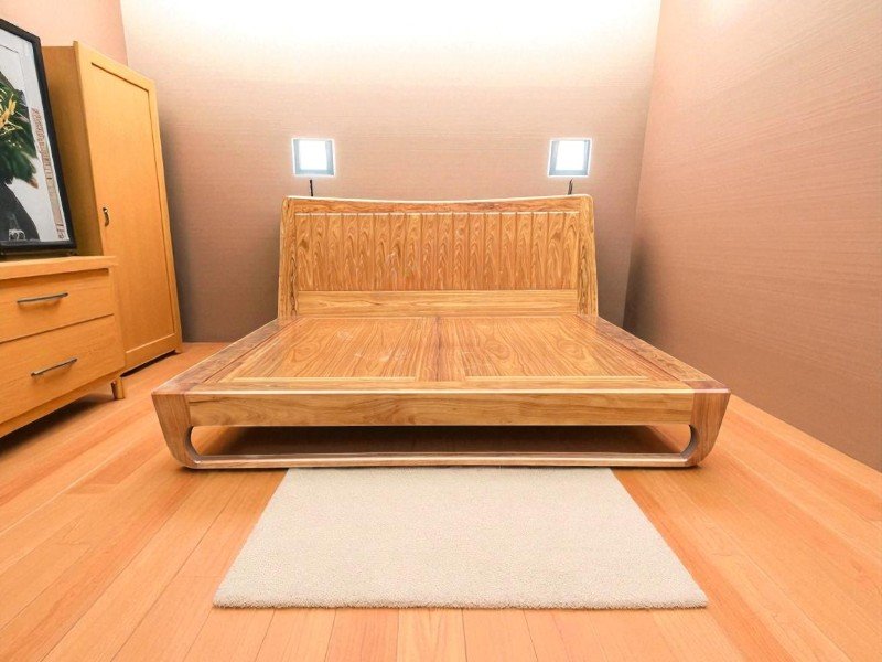 Giường gỗ tự nhiên