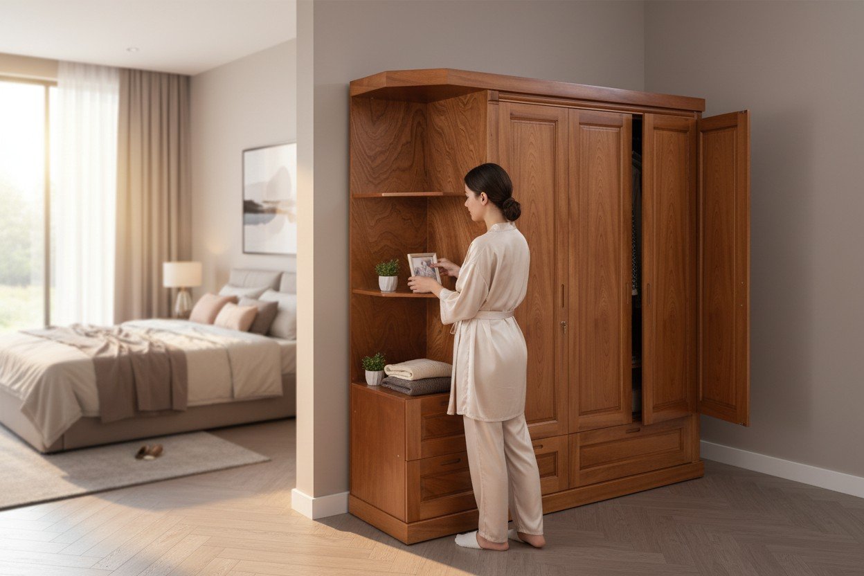 Bán Tủ Quần Áo Gỗ Cao Cấp - Giá Tốt Nhất TPHCM 2025 24 Mẫu tủ quần áo 4 cánh gỗ sồi đang bán chạy