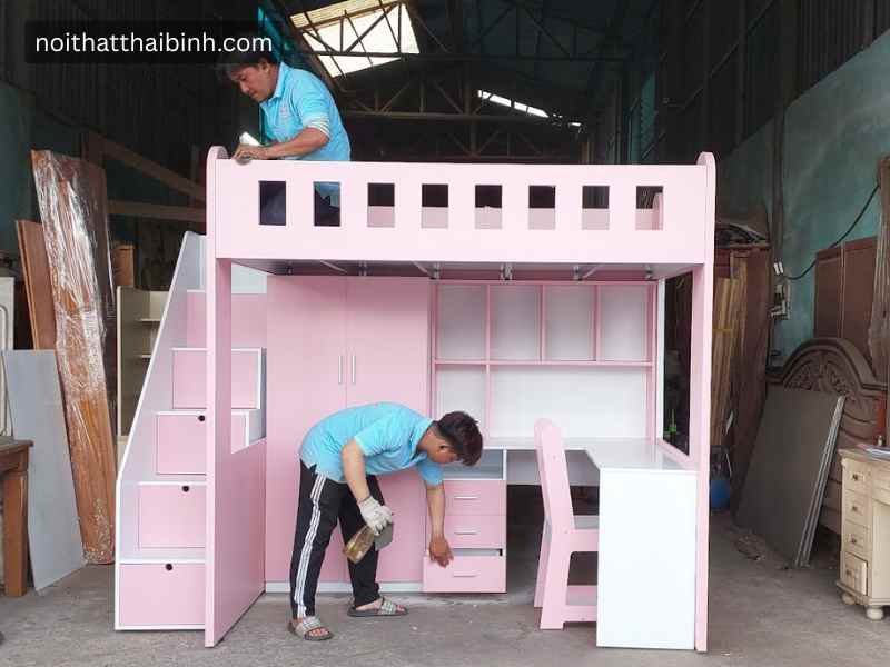 Thiết kế nội thất phòng ngủ trẻ em ở tphcm Nội thất phòng ngủ bé gái