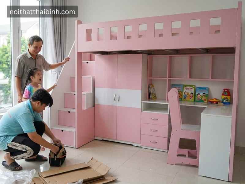 Giường tầng cho bé tại nhà Anh Tuấn, Nhà Bè Giường tầng cho bé tại nhà Anh Tuấn, Nhà Bè