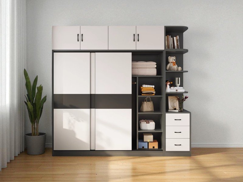 Mẫu tủ áo cánh lùa cao cấp tiết kiệm không gian phòng nhỏ