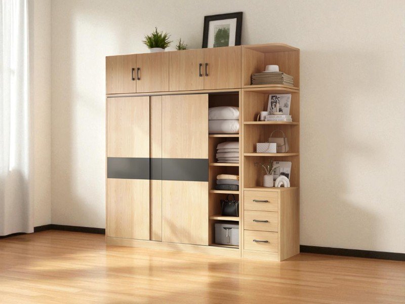 Tủ đựng quần áo giá rẻ tại TPHCM 3 cánh, 4 cánh đẹp 23 Tủ đựng quần áo giá rẻ tại TPHCM