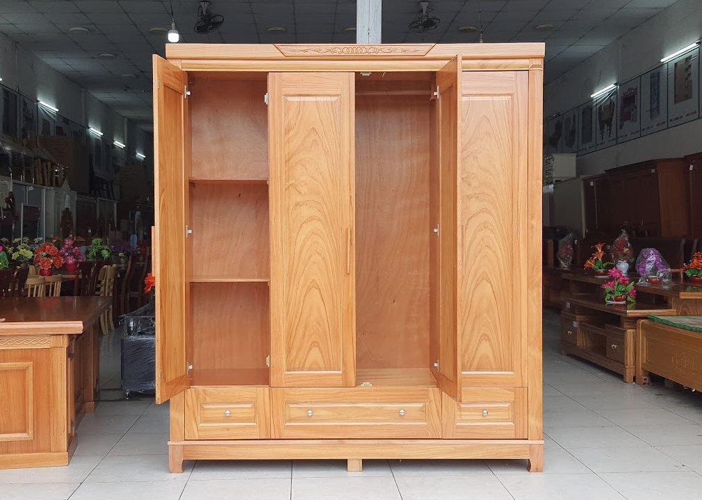 Tủ quần áo gỗ đẹp bền theo thời gian – Mẫu mới nhất 2025 46 Tủ quần áo gỗ
