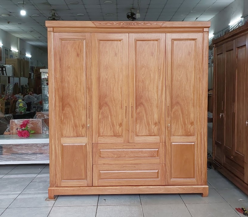 Tủ quần áo gỗ đẹp bền theo thời gian – Mẫu mới nhất 2025 43 Tủ quần áo gỗ