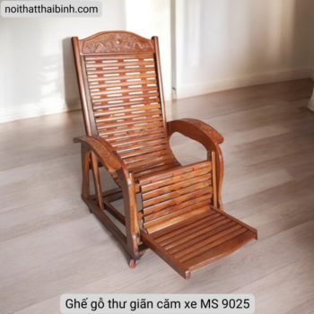 Ghế gỗ thư giãn căm xe MS 9025 Ghế gỗ thư giãn căm xe MS 9025