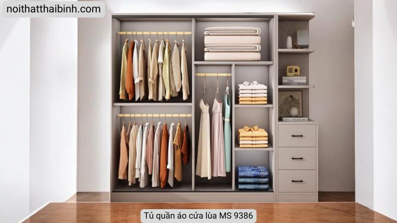 Tủ áo cửa lùa cao cấp MS 9386 16 Tủ quần áo cửa lùa tphcm