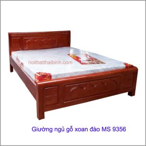 Giường gỗ xoan đào 9356
