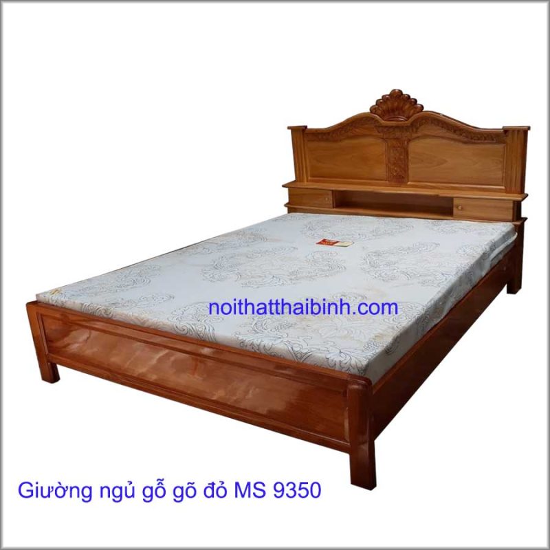 giường ngủ gỗ gõ đỏ 9350