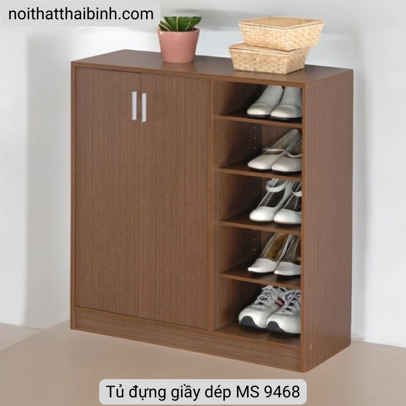 Tủ đựng giầy dép MS 9468 Giá 1m0 = 1.900.000 7 Tủ đựng giầy dép bằng gỗ giá rẻ