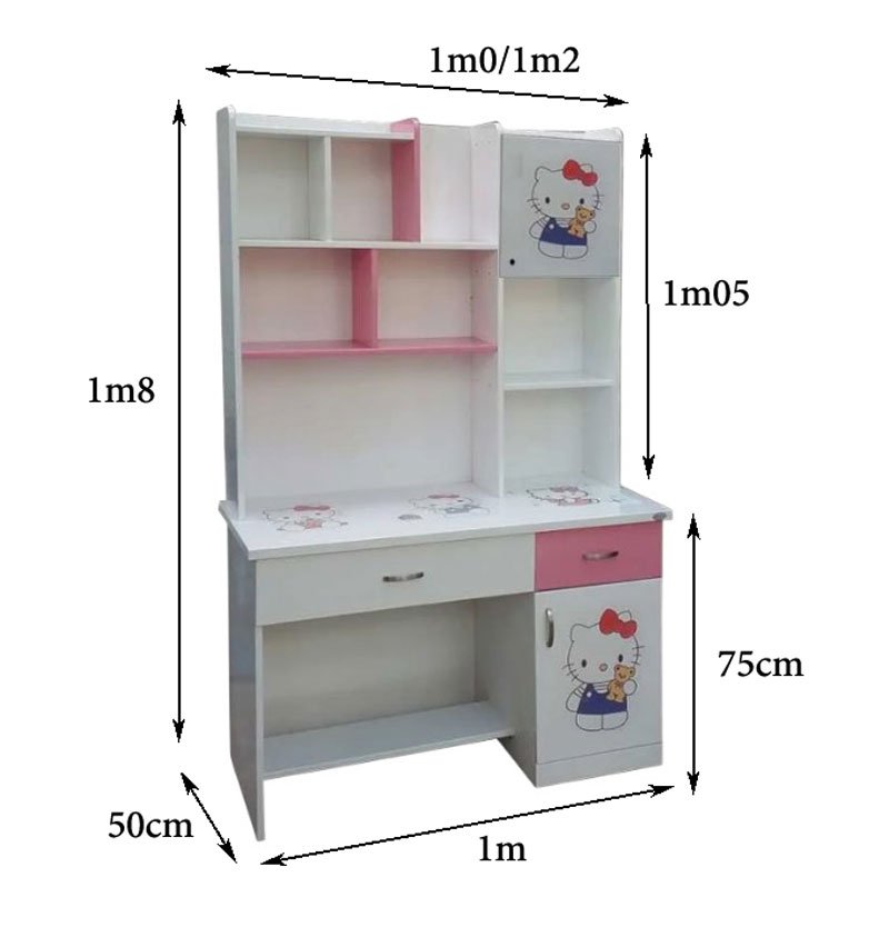 Bàn học cho bé Hello Kitty MS 9489 6 Kích thước bàn học cho bé giá rẻ tại TPHCM