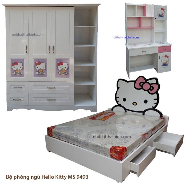Bộ phòng ngủ Hello Kitty tại tphcm