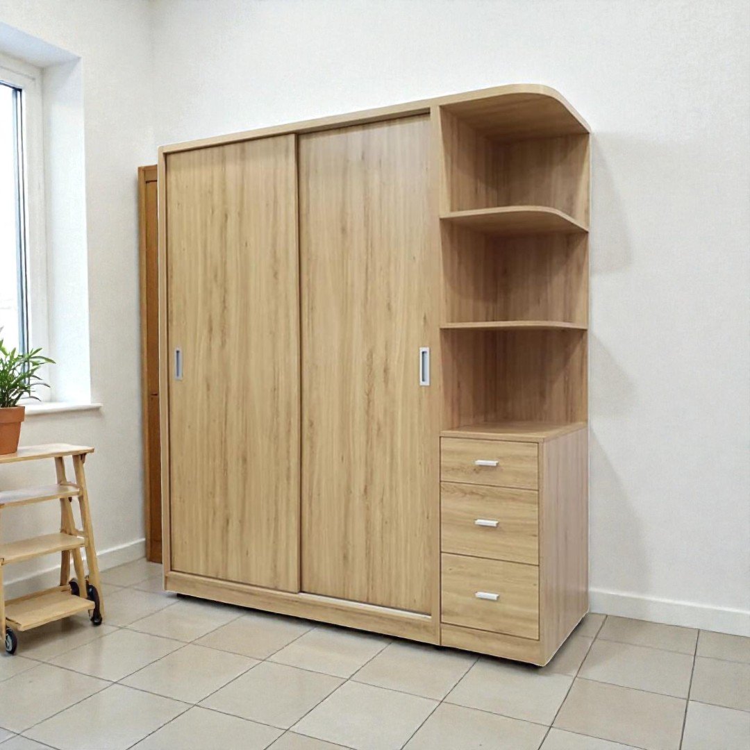 Tủ quần áo cánh lùa tiết kiệm diện tích cho phòng nhỏ