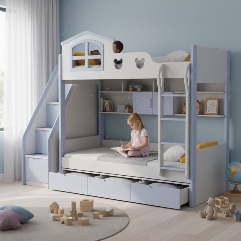 Giường tầng trẻ em cho bé trai hiện đại TPHCM