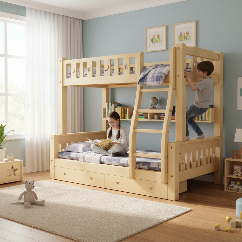 Giường tầng trẻ em cho bé trai hiện đại TPHCM