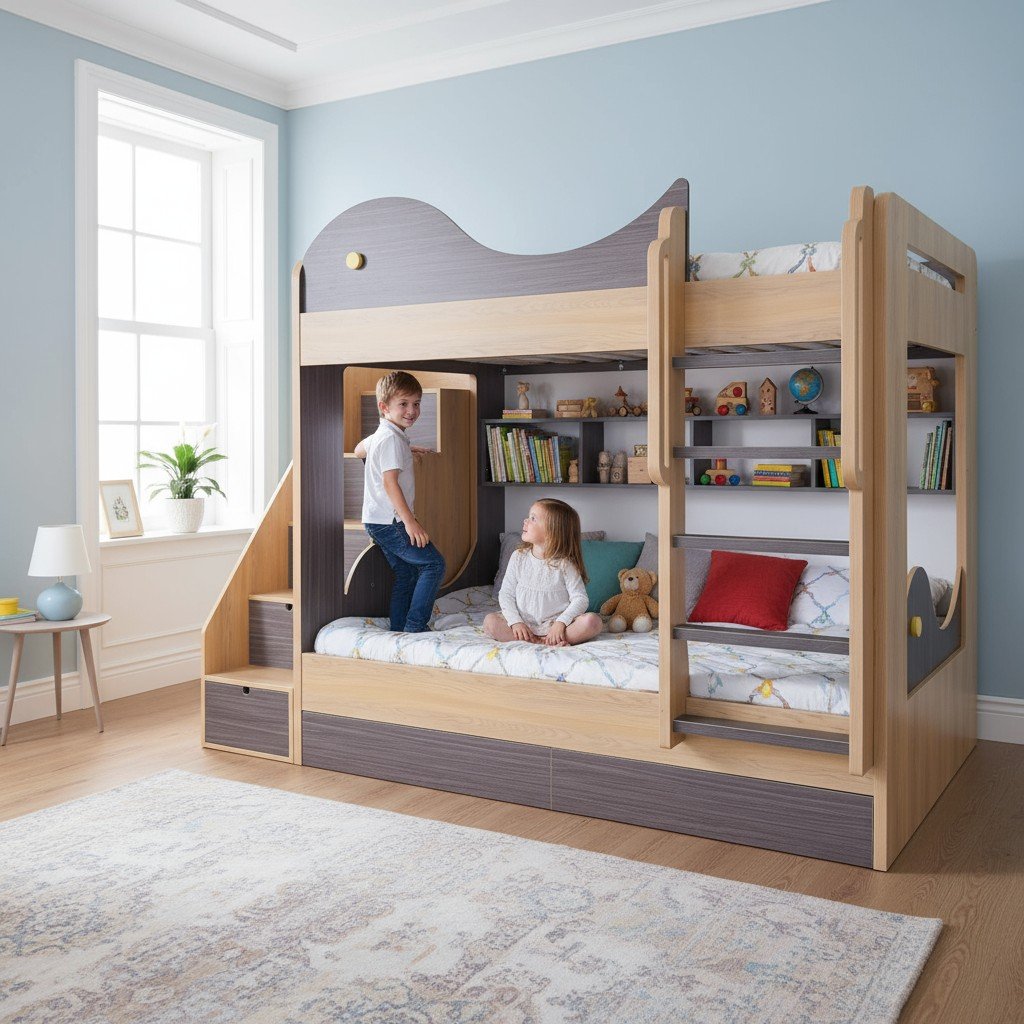 Mẫu giường tầng trẻ em đa năng giá rẻ TPHCM