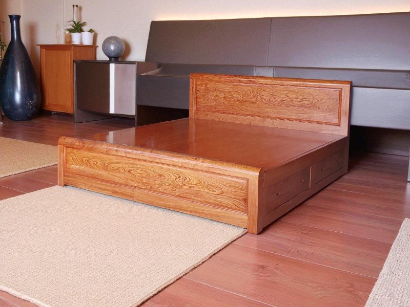 Giường ngủ bằng gỗ đẹp hiện đại cho phòng ngủ sang trọng