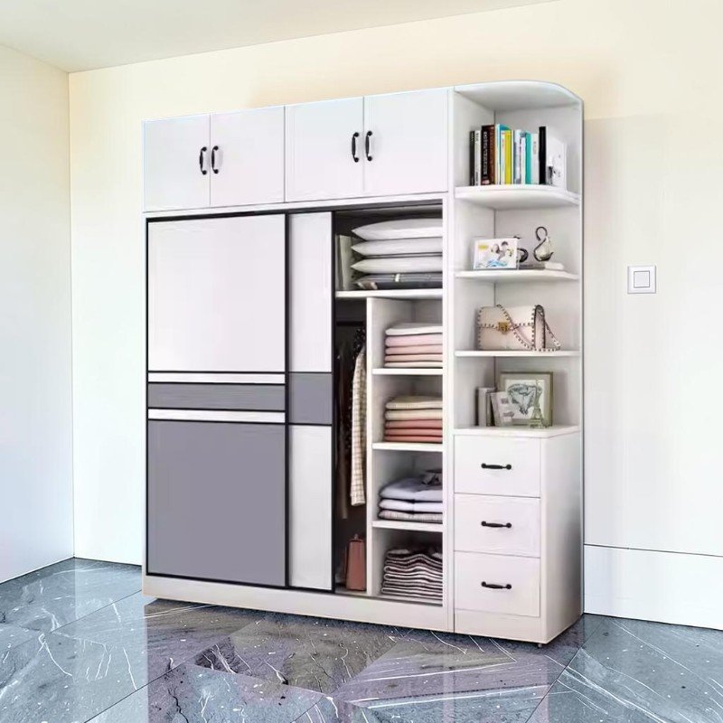 Nơi Bán Tủ Quần Áo Cánh Trượt Đẹp Uy Tín Tại TPHCM Tủ cánh trượt 2 cánh gỗ công nghiệp màu trắng