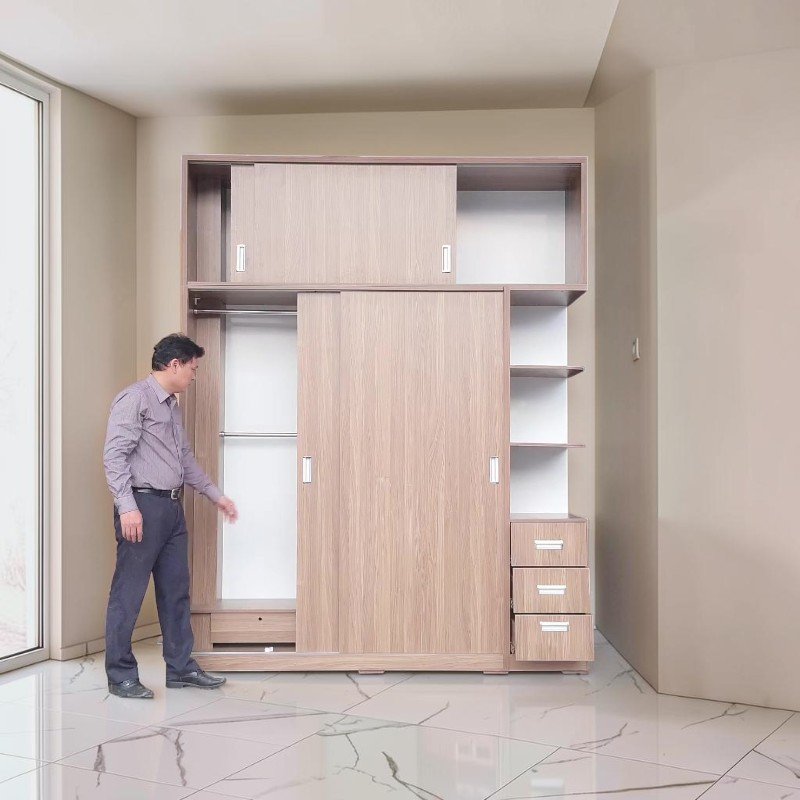 Nơi Bán Tủ Quần Áo Cánh Trượt Đẹp Uy Tín Tại TPHCM Tủ cánh trượt kịch trần liền khối
