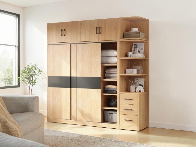 Tủ quần áo cánh mở melamine chống ẩm bán chạy tại Quận 6