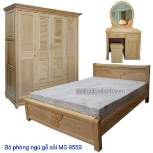 Bộ phòng ngủ gỗ sồi giá rẻ