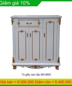 Tủ giầy dát vàng