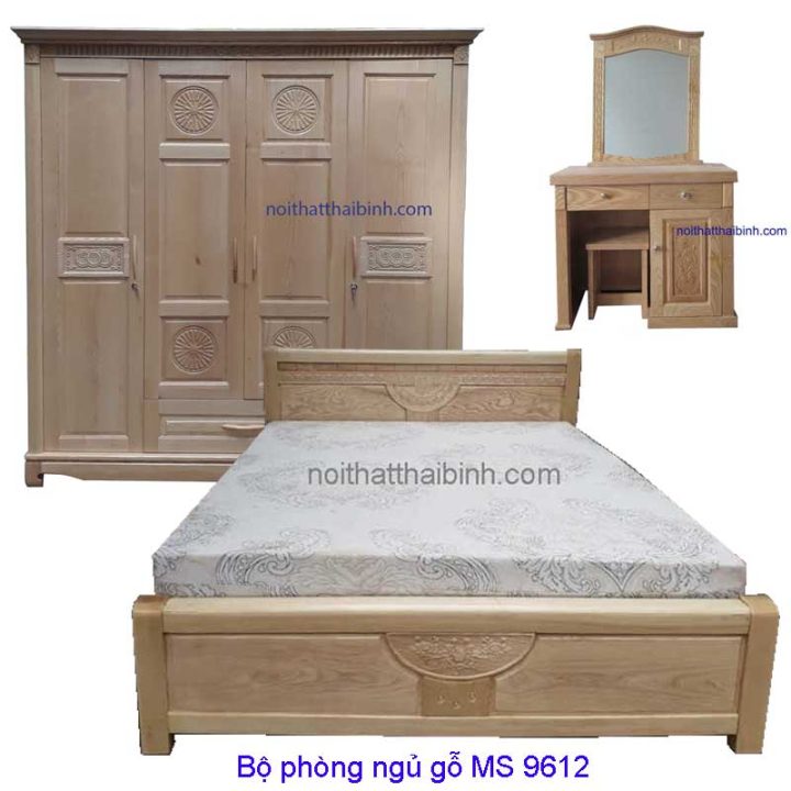 Bộ nội thất phòng ngủ gỗ tự nhiên