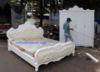 Bộ nội thất phòng ngủ màu trắng