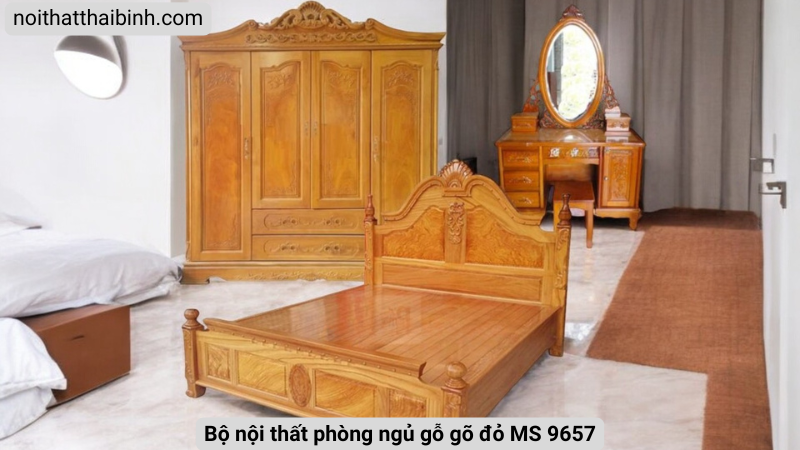 Bộ nội thất phòng ngủ gỗ gõ đỏ Bộ nội thất phòng ngủ gỗ gõ đỏ
