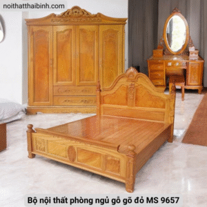 Bộ nội thất phòng ngủ gỗ gõ đỏ