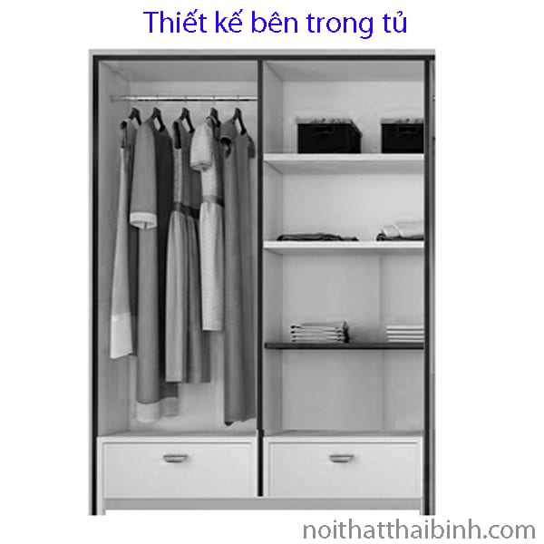 thiết kế tủ quần áo hiện đại đẹp