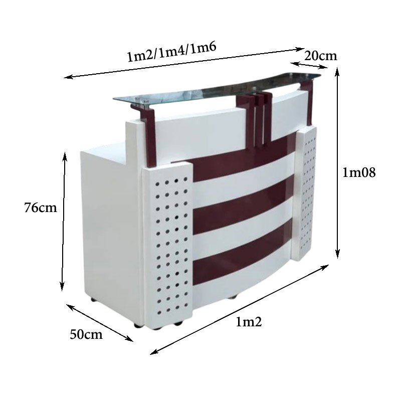 Kích thước quầy tiếp tân đẹp