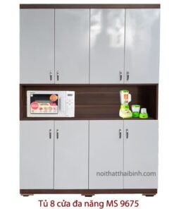 Tủ gỗ MFC 8 cửa đa năng MS 9675 Giá 1m4 = 6.000.000 đ